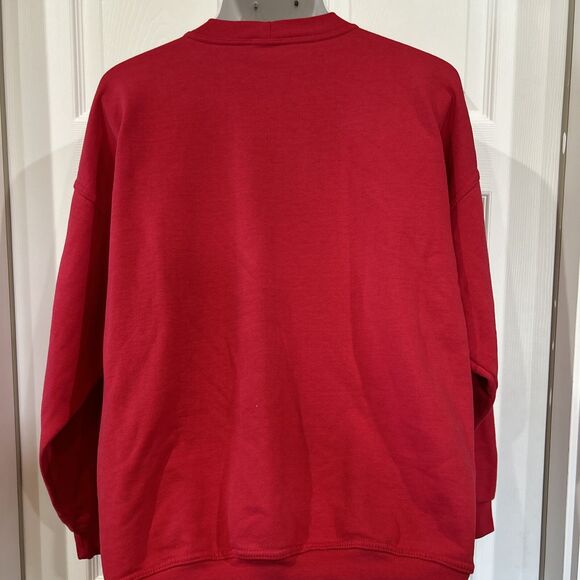 Vintage Northern Reflections Winter Cabin Graphic Sweatshirt Red Cottage Core XL - Picture 11 of 13
